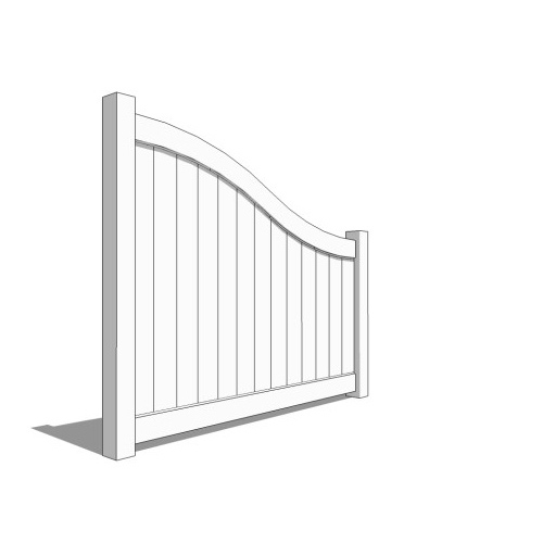 CAD Drawings BIM Models CertainTeed Fence, Rail and Deck Systems Chesterfield Swoop Vinyl Fencing